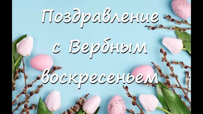 От души поздравляю со Светлым Вербным Воскресеньем! - Лента новостей ДНР