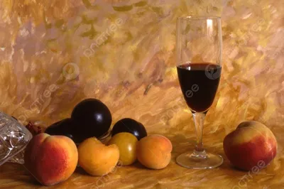 Натюрморт с фруктами и вином / фото