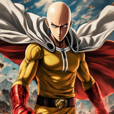 Сайтама ONE PUNCH MAN аниме стиль» — создано в Шедевруме