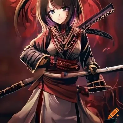 Anime girl samurai on Craiyon