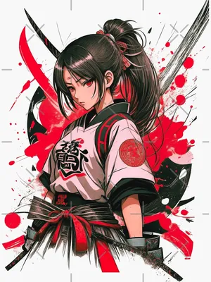 anime arth , samurai , anime girl \" Sticker for Sale by AnimeArth |  Redbubble