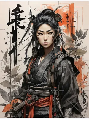 An Anime Samurai Poster , AI Generative Stock Illustration - Illustration  of fantasy, bushido: 275149909