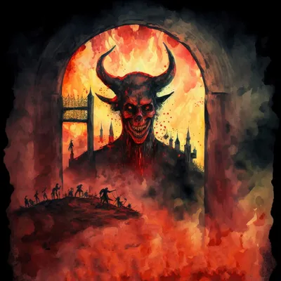 сатана иллюстрация штока. иллюстрации насчитывающей дьявол - 195471436