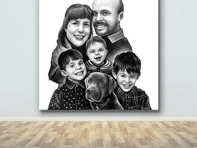 Большая семья рисунок - 75 фото