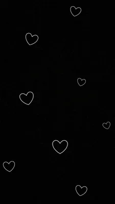 Белые сердечки на черном фоне (33 фото) | Черные обои, Чернила, Зимние  картинки