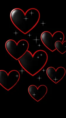 черный фон сердечки Обои Изображение для бесплатной загрузки - Pngtree