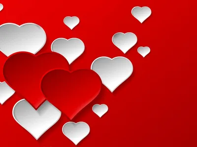 Сердечки на День Святого Валентина - обои для рабочего стола, картинки, фото