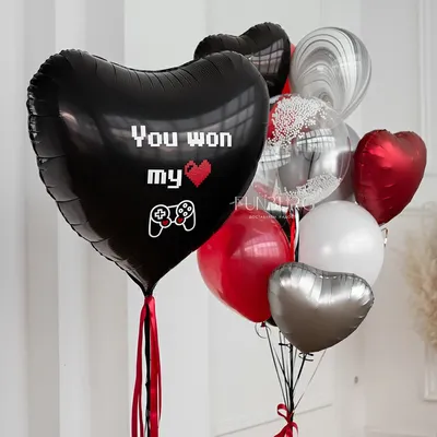 Фонтан розовые сердца с надписью - Купить воздушные шары украсить праздник