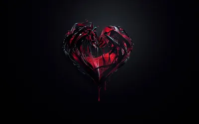 Сердце черный фон - 64 фото