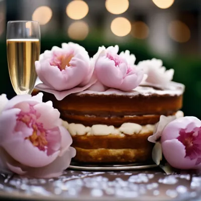 Праздничный торт с зефиром и кремом из шампанского + видео | LoveCookingRu  | Дзен