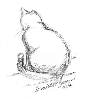 Статуэтки животных - Фигурка Сидящего кота, STKJ_1794 | 3D модель для ЧПУ  станка