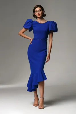 Синее платье в пол (ID#1931193403), цена: 581 ₴, купить на Prom.ua