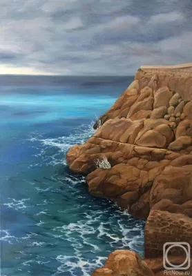 Скалы над морем» картина Фирсовой Евгении маслом на холсте — купить на  ArtNow.ru
