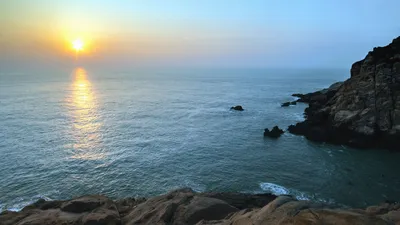 Бесплатное изображение: солнце, море, скалы, скалы, вода, волны