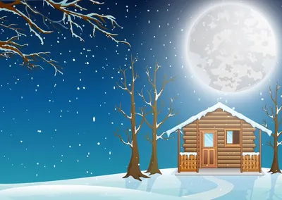 Футаж Сказочный домик в новогоднем лесу - YouTube