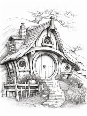 Сказочный домик (Fairytale house) | Раскраски для детей: 7 разукрашек