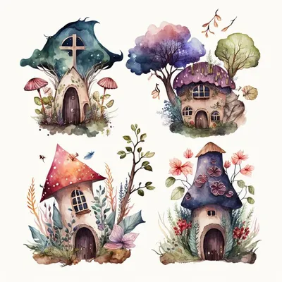 Сказочный домик (Fairytale house) | Раскраски для детей: 7 разукрашек