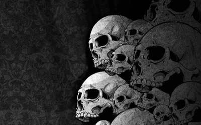 Розовый череп на сером фоне, бесшовный рисунок. Голова скелета Векторное  изображение ©MaryValery 82017398