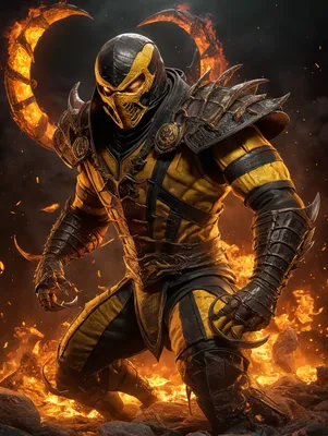 OK IT IS DONE! Mortal Kombat Scorpion Fan Art Kompleted 😤😤😤🤘🤘🤘 : r/ MortalKombat