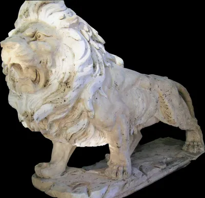 Скульптура «Лев» из травертина – купить с доставкой по всей России, фото и  цена