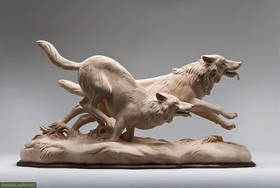 Реалистичные деревянные скульптуры животных - Demiart