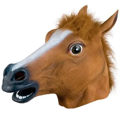 Комедия ужас смешная лошадиная голова латексная маска ролевая игра Хэллоуин  зоопарк реквизит карнавал вечеринки животные маски | AliExpress
