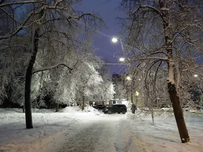 Ночью пошёл снег,эстетика,красиво» — создано в Шедевруме