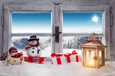 Наклейки на окна Новогодние снеговик, снежинки, 24 х 20 см - купить в  Москве, цены на Мегамаркет