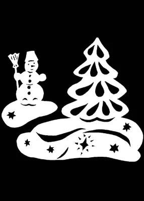 Шаблоны для вырезания Деда мороза и снеговика на окна | Шаблоны, Оконное  украшение, Поделки