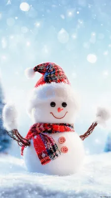 Снеговик в телефоне иллюстрация вектора. иллюстрации насчитывающей телефон  - 61115558