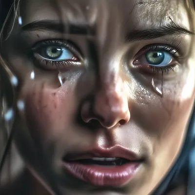Боль души, женщина, плачет, слезы, …» — создано в Шедевруме