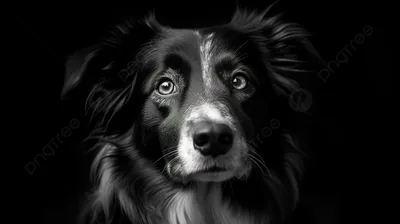 черно белый портрет собаки в черно белом, черно белые фотографии собак,  собака, белый фон картинки и Фото для бесплатной загрузки