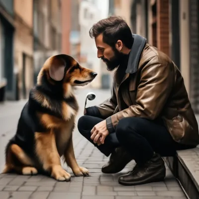 Собака - друг человека» — создано в Шедевруме