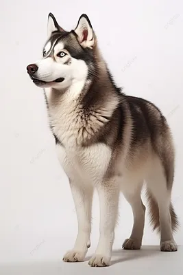 Собака хаски стоит на белом фоне Обои Изображение для бесплатной загрузки -  Pngtree
