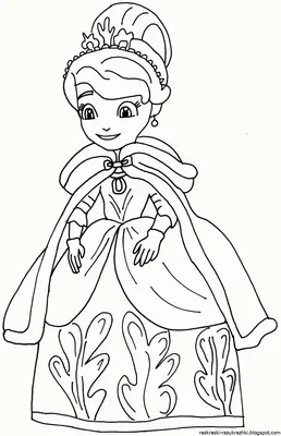 Раскраска принцесса софия 6 - Бесплатнo Pаспечатать или Cкачать Oнлайн