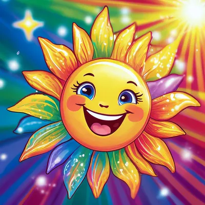Картинки солнышко на небе улыбается для детей (54 фото) » Картинки и  статусы про окружающий мир вокруг