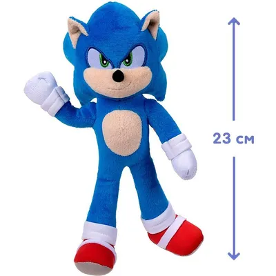 Купить Мягкая игрушка SONIC THE HEDGEHOG Приключения соника 2 СОНИК (23 cm)  Sonic 41274i ➜ Курьерская доставка по Одессе. ➜ Доставка по Украине. ☎ 0  (800) 330-070, (099) 33-507-12