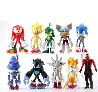Фигурки Sonic 10 в 1 12 см / Соник - купить с доставкой по выгодным ценам в  интернет-магазине OZON (823567945)
