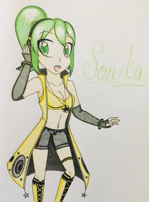 Sonika (Sonic/Monika) by Dizzystarfish on DeviantArt