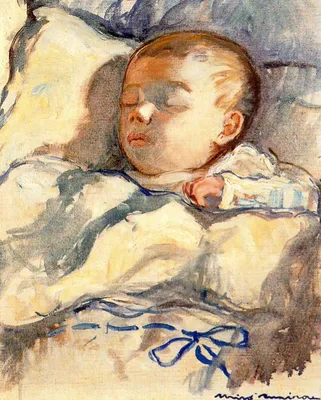 Флоренс Крогер - Спящий ребенок, 1935: Описание произведения | Артхив
