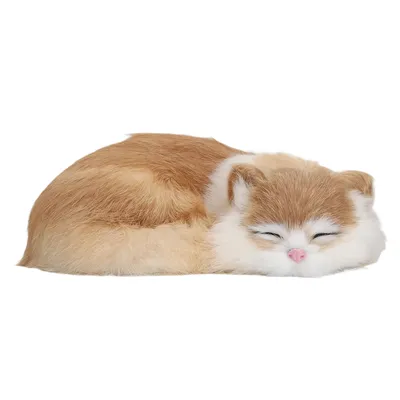 Мягкая игрушка спящий кот со звуком / Фигурка Спящий котенок на коврике со  звуком Мяу / Милый котик - купить с доставкой по выгодным ценам в  интернет-магазине OZON (854555890)
