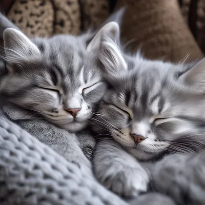 Крупным планом фото спящих полосатых кошек · Бесплатные стоковые фото
