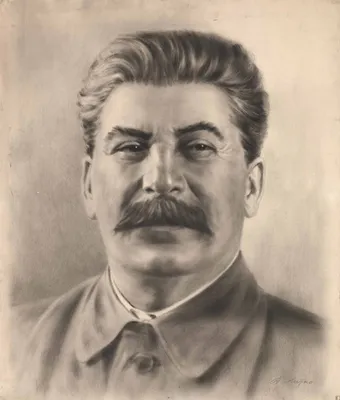 Рисунок \"Портрет И.В. Сталина\" - Советская графика купить в Москве |  rus-gal.ru
