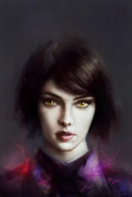 Фото Эшли Грин / Ashley Greene в роли Элис Каллен / Alice Cullen из саги  Сумерки / Twilight, art by R Zhang