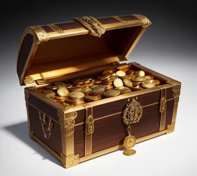Сундук с сокровищами, золото, алмазы…» — создано в Шедевруме
