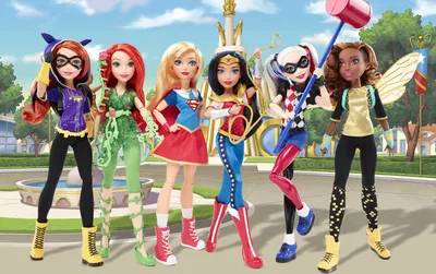 Куклы DC Super Hero Girls на фонах из мультфильма - YouLoveIt.ru