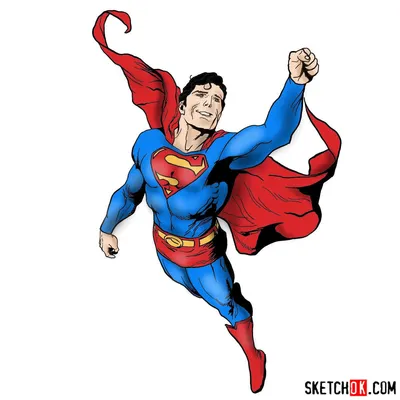 Как нарисовать Супермена карандашом поэтапно