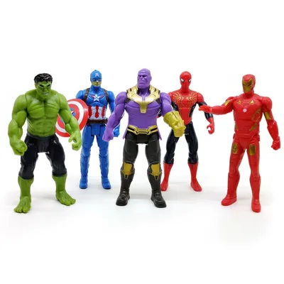 Игровой набор супергероев/ Фигурки супергероев марвел/Светящиеся супергерои/  Супергерои 15см. - купить с доставкой по выгодным ценам в интернет-магазине  OZON (592560533)