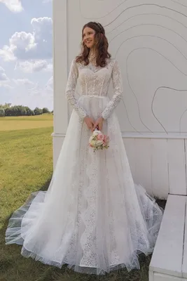 Купить свадебное платье 01 MM157 – цены на свадебные наряды  интернет-магазине в «Белый Авантаж» в Москве