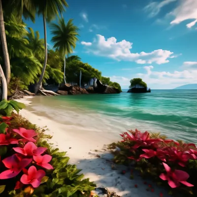 Таиланд , пляж, голубое чистейшее …» — создано в Шедевруме